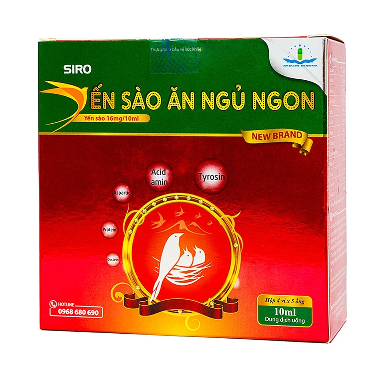 Siro Yến Sào Ăn Ngủ Ngon Hải Linh bồi bổ cơ thể, dưỡng tâm, an thần (4 vỉ x 5 ống x 10ml)