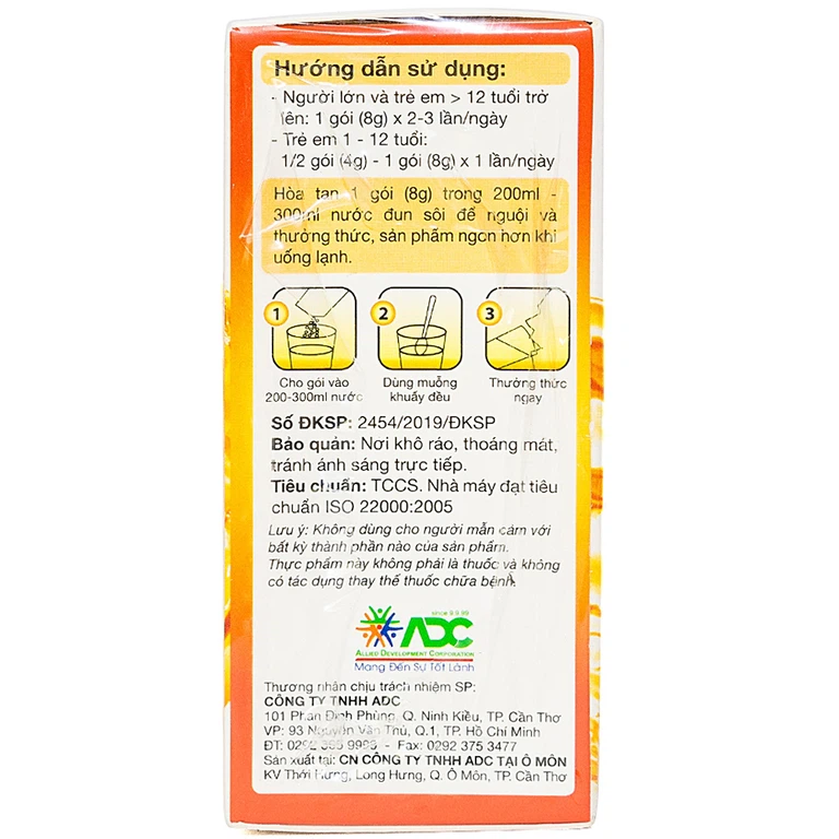 Bột thảo mộc Thanh Nhiệt ADC lợi tiểu, mát gan, giảm loét miệng (10 gói x 8g)