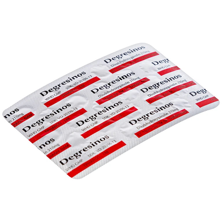 Thuốc Degresinos Thành Nam điều trị nhiễm amip đường ruột (4 vỉ x 25 viên)