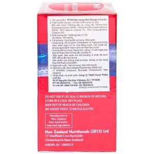 Viên uống Omega-3 Cardio New Zealand Nutritionals hỗ trợ giảm Triglycerid và Cholesterol dư trong máu (100 viên)
