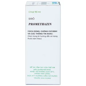 Siro Promethazin Vidipha điều trị mày đay, phù mạch, viêm mũi dị ứng (90ml)