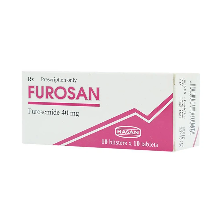 Thuốc Furosan 40mg Hasan điều trị phù, tăng huyết áp nhẹ hay trung bình (10 vỉ x 10 viên)