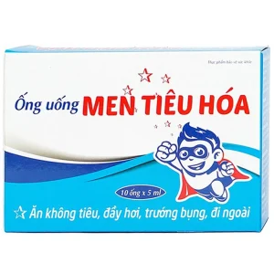 Ống uống Men Tiêu Hóa Kingphar hỗ trợ giảm đầy bụng, ợ hơi, khó tiêu (10 ống x 5ml)