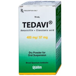 Bột pha uống Tedavi 400mg/57mg điều trị nhiễm khuẩn, viêm xoang, viêm tai giữa (70ml)
