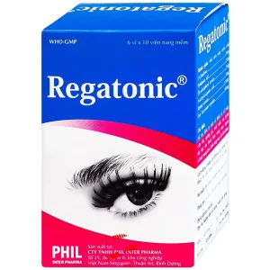 Thuốc Regatonic Phil hỗ trợ điều trị bệnh lý cận thị, quáng gà, mỏi mắt, giảm thị lực (6 vỉ x 10 viên)