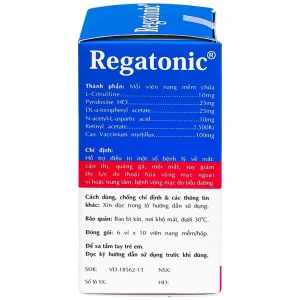 Thuốc Regatonic Phil hỗ trợ điều trị bệnh lý cận thị, quáng gà, mỏi mắt, giảm thị lực (6 vỉ x 10 viên)
