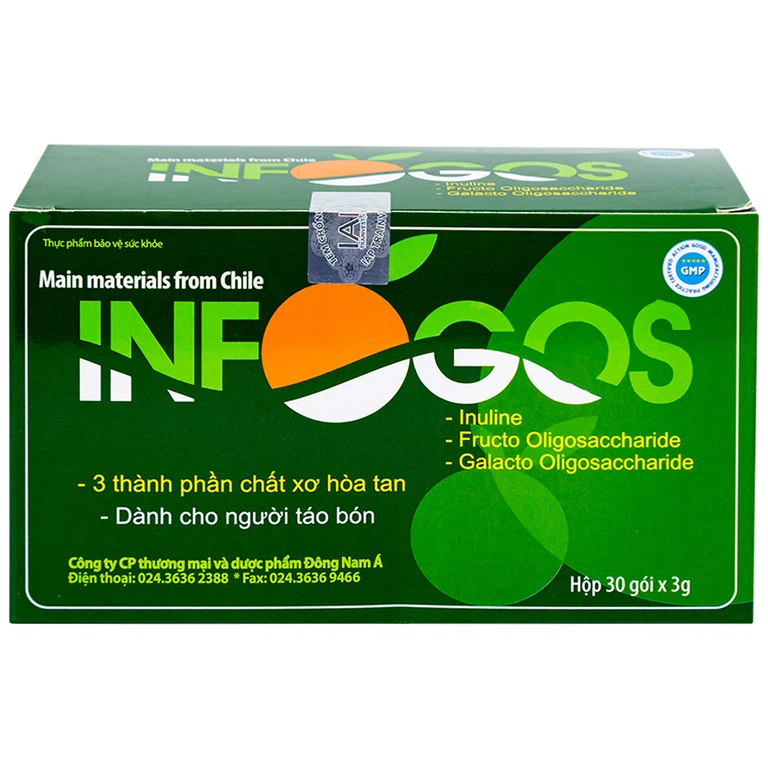 Bột hòa tan Infogoss 3g IAP chứa chất xơ hỗ trợ chống táo bón (30 gói)