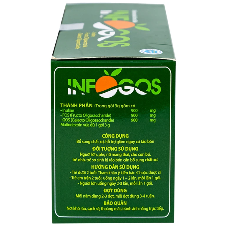 Bột hòa tan Infogoss 3g IAP chứa chất xơ hỗ trợ chống táo bón (30 gói)