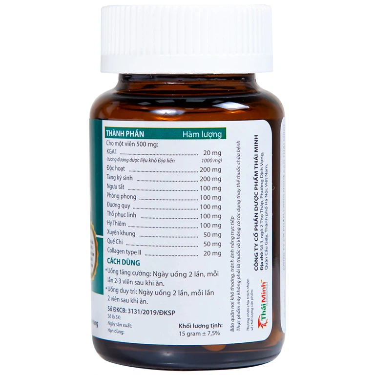 Viên xương khớp Khương Thảo Đan hỗ trợ làm trơn khớp và phục hồi sụn khớp (30 viên)