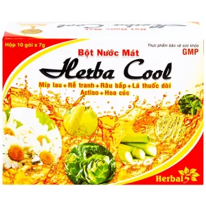 Bột nước mát Herbal Cool thanh nhiệt, mát gan, lợi tiểu (10 gói)
