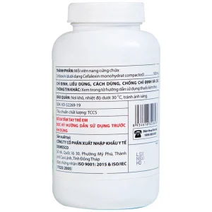 Thuốc Cefalexin 500mg Domexco điều trị nhiễm khuẩn (200 viên)