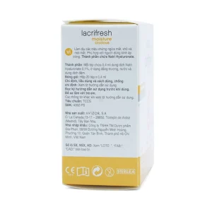 Dung dịch nhỏ mắt Avizor Lacrifresh 0.10% làm dịu tình trạng khô mắt, kích ứng và mỏi mắt (20 ống x 0,40ml)