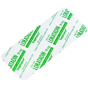 Viên nén Loratadin 10mg Traphaco giảm viêm mũi dị ứng, viêm kết mạc, ngứa và mày đay (1 vỉ x 10 viên)