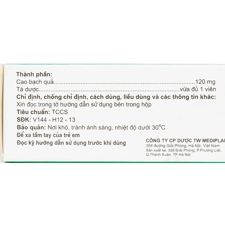 Thuốc Gintana 120 Mediplantex điều trị tai biến mạch máu não, thiểu năng tuần hoàn não (6 vỉ x 10 viên)