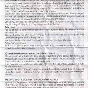 Bột pha hỗn dịch uống Pricefil 250mg/5ml Vianex điều trị nhiễm khuẩn đường hô hấp (30ml)