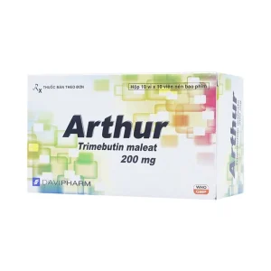 Thuốc Arthur 200mg Davi Pharm điều trị triệu chứng đau do rối loạn tiêu hoá, đường mật (10 vỉ x 10 viên)