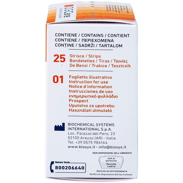 Que thử đường huyết dùng cho máy đo đường huyết OgCare (25 Cái)