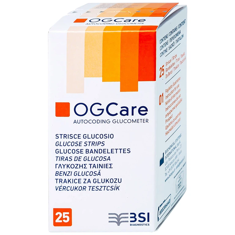 Que thử đường huyết dùng cho máy đo đường huyết OgCare (25 Cái)
