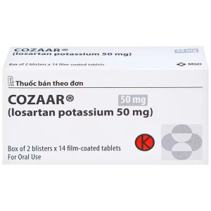 Thuốc Cozaar 50mg MSD điều trị tăng huyết áp (2 vỉ x 14 viên)