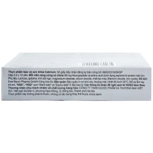 Viên uống Cebrium Ever Pharma hỗ trợ tăng khả năng tập trung, cải thiện trí nhớ (3 vỉ x 10 viên)