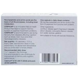 Viên uống Cebrium Ever Pharma hỗ trợ tăng khả năng tập trung, cải thiện trí nhớ (3 vỉ x 10 viên)