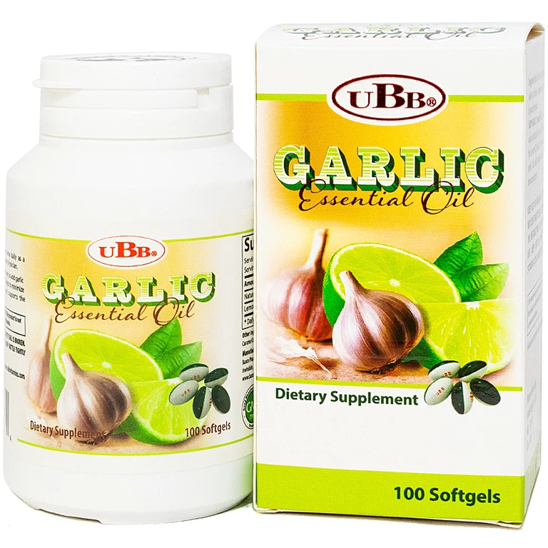 Viên tinh dầu tỏi Garlic Essential Oil UBB hỗ trợ ngừa cảm cúm, ăn không tiêu (100 viên)