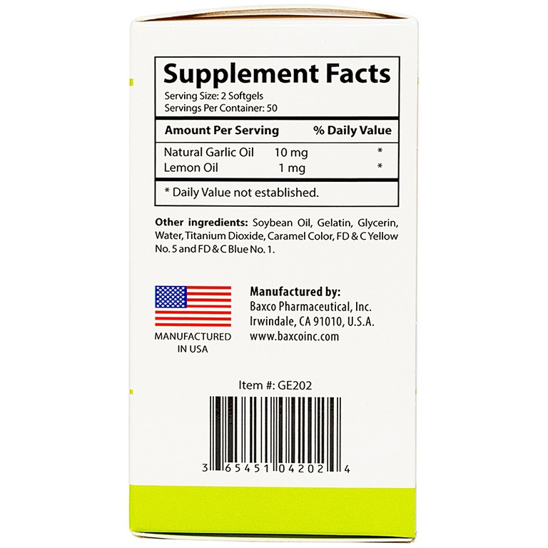 Viên tinh dầu tỏi Garlic Essential Oil UBB hỗ trợ ngừa cảm cúm, ăn không tiêu (100 viên)