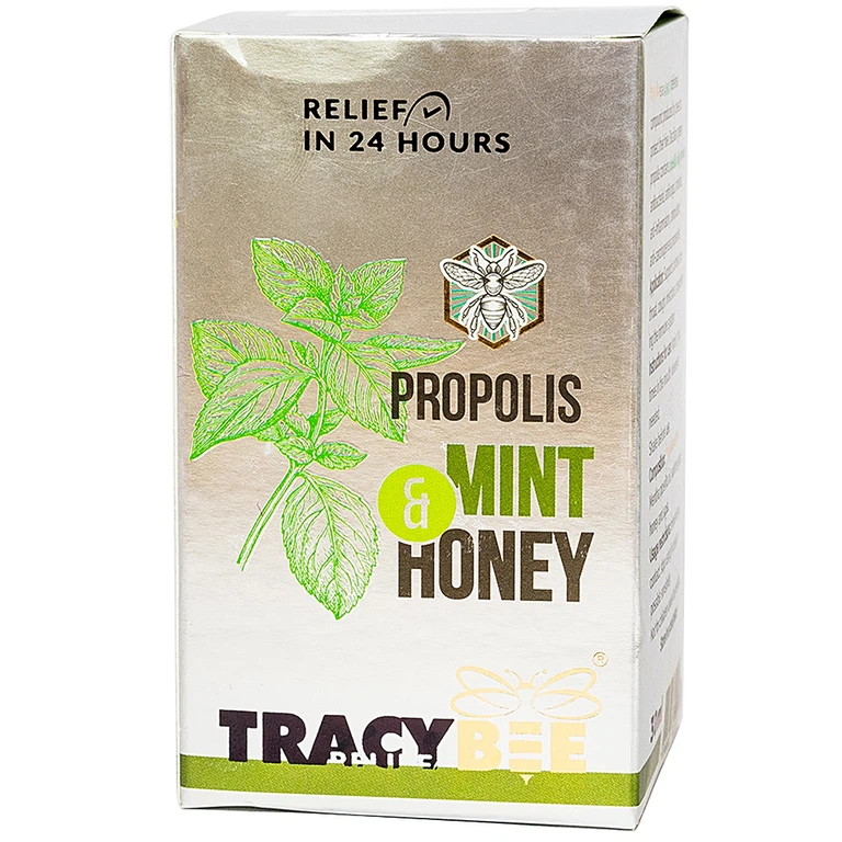 Keo ong xanh Tracybee Propolis Mint & Honey vị bạc hà giúp giảm đau, viêm họng, ho do nhiễm khuẩn (30ml)