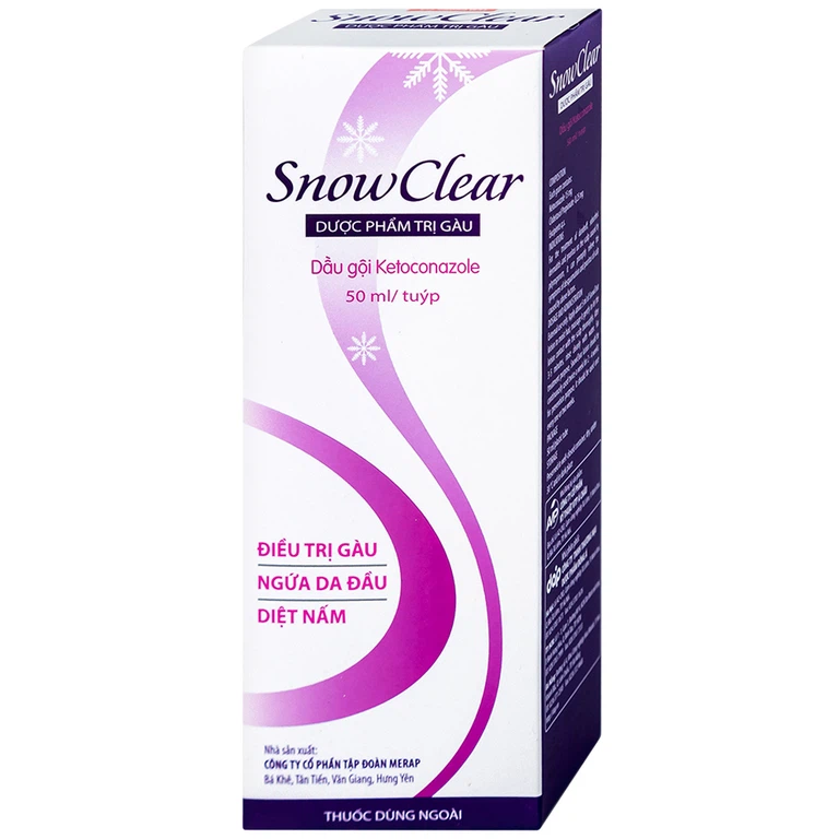 Hỗn dịch Snowclear Merap điều trị gàu, ngứa da đầu, diệt nấm (50ml)