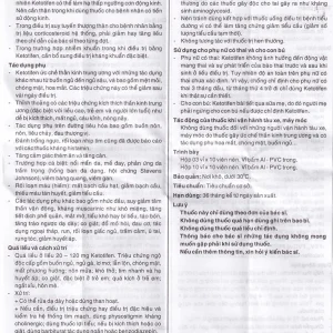 Viên nén Ketosan Hasan phòng ngừa hen phế quản, điều trị viêm mũi dị ứng (3 vỉ x 10 viên)
