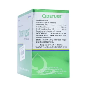 Thuốc Cidetuss Imexpharm điều trị các trường hợp ho (10 vỉ x 10 viên)