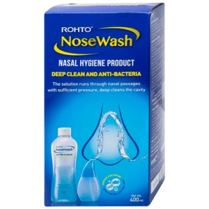 Bộ vệ sinh mũi gồm bình NoseWash Rohto làm sạch sâu và kháng khuẩn (400ml)