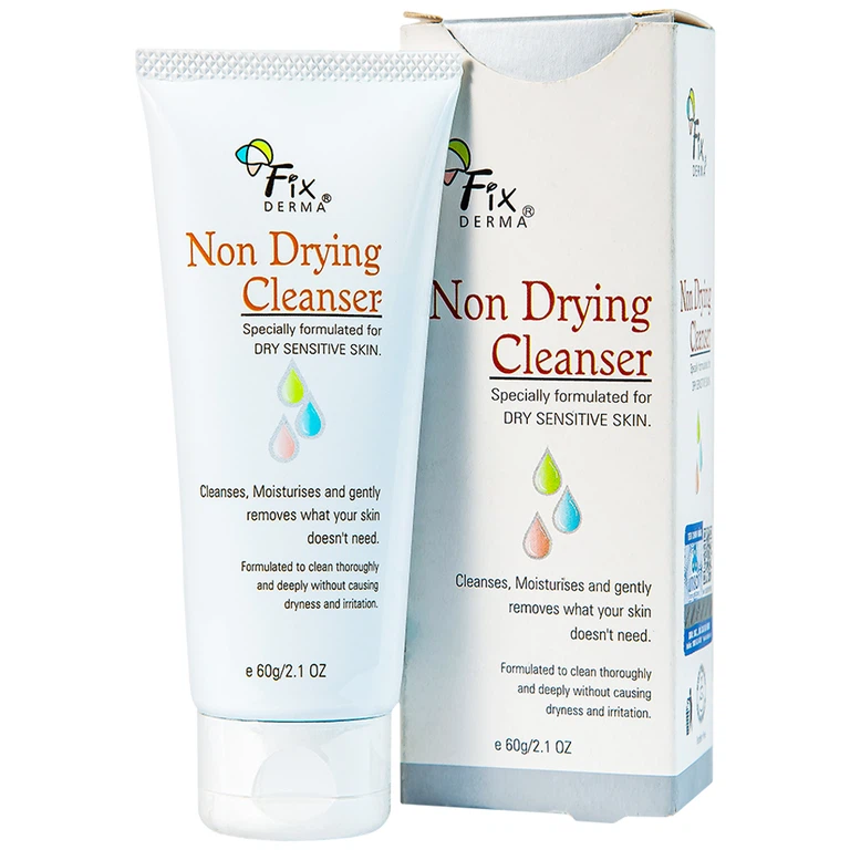 Sữa rửa mặt Fixderma Non Drying Cleanser làm sạch sâu bụi bẩn, dầu nhờn và vi khuẩn (60g)