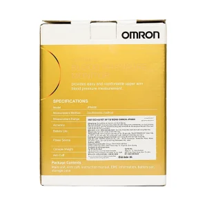 Máy đo huyết áp bắp tay tự động Omron JPN600 công nghệ IntelliWrap, hiển thị kết quả trung bình của 3 lần đo cuối