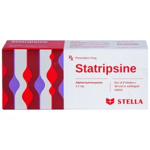 Thuốc Statripsine Stella điều trị phù nề sau chấn thương (2 vỉ x 10 viên)