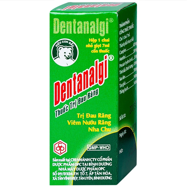 Thuốc trị đau răng Dentanalgi OPC điều trị đau răng, viêm nướu răng, nha chu (7ml)