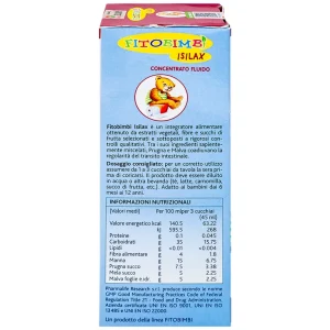 Siro Fitobimbi Isilax Concentrato Fluido Pharmalife nhuận tràng, hỗ trợ giảm táo bón cho trẻ (200ml)
