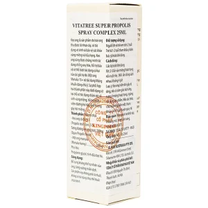 Keo ong Super Propolis Spray Complex Vitatree chống oxy hóa, hỗ trợ bảo vệ cơ thể (25ml)