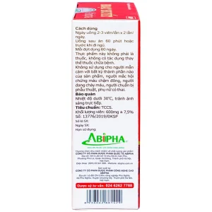 Viên uống Hoạt Huyết Abipha hỗ trợ tăng cường lưu thông máu não (3 vỉ x 10 viên)