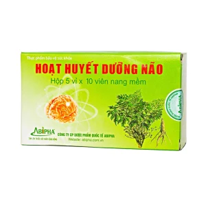 Viên uống Hoạt Huyết Dưỡng Não Abipha tăng cường tuần hoàn não (5 vỉ x 10 viên)