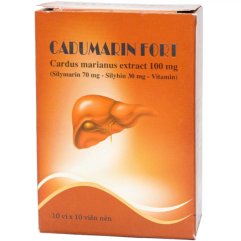 Viên uống Cadumarin Fort Mediphar bổ gan, bảo vệ tế bào gan (10 vỉ x 10 viên)