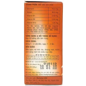 Viên uống Cadumarin Fort Mediphar bổ gan, bảo vệ tế bào gan (10 vỉ x 10 viên)