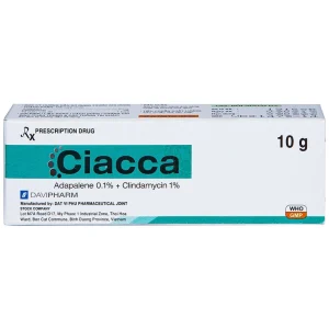 Gel bôi ngoài da Ciacca Davipharm điều trị tình trạng da bị mụn trứng cá nhẹ đến vừa (10g)