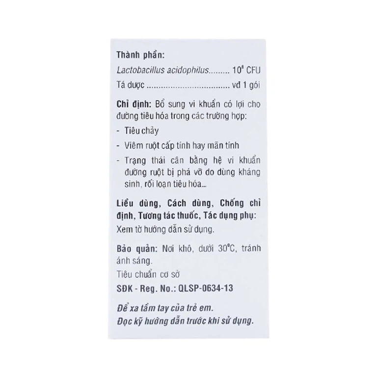 Bột Bailuzym Hasan bổ sung vi khuẩn có lợi cho đường tiêu hóa (30 gói x 1g)