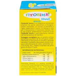 Dung dịch Fitobimbi Sonno Pharmalife hỗ trợ cải thiện giấc ngủ (30ml)
