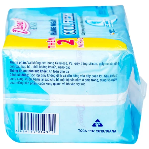 Băng vệ sinh hàng ngày Diana Sensi Cool Fresh Unicharm (20 miếng)