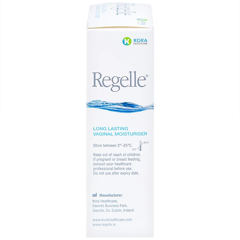Gel đặt giữ ẩm âm đạo Regelle Kora Healthcare 6.5g cải thiện khô, đau âm đạo (6 tuýp)