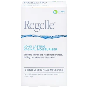 Gel đặt giữ ẩm âm đạo Regelle Kora Healthcare 6.5g cải thiện khô, đau âm đạo (6 tuýp)