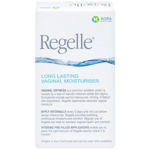 Gel đặt giữ ẩm âm đạo Regelle Kora Healthcare 6.5g cải thiện khô, đau âm đạo (6 tuýp)