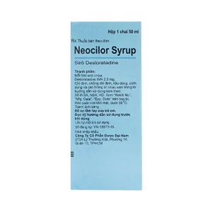 Siro Neocilor Incepta điều trị viêm mũi dị ứng, mày đay (50ml)